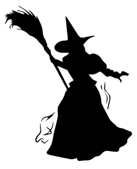 Witch silhouette, Halloween silhouettes, Wizard of oz