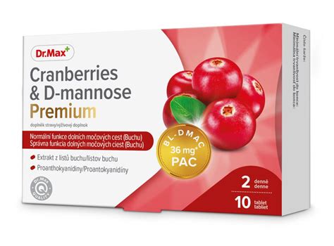 Drmax Cranberries And D Mannose Premium 10 Tablet Česká Medicínacz