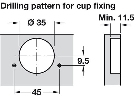 Concealed Cup Hinge 110° Integrated Soft Close Inset Mounting With Standard Depth Adjustment