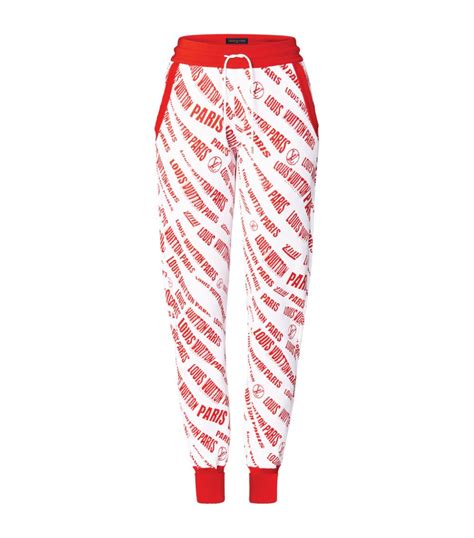 Louis Vuitton Red Jacquard Logo Sweatpants Harrods Uk