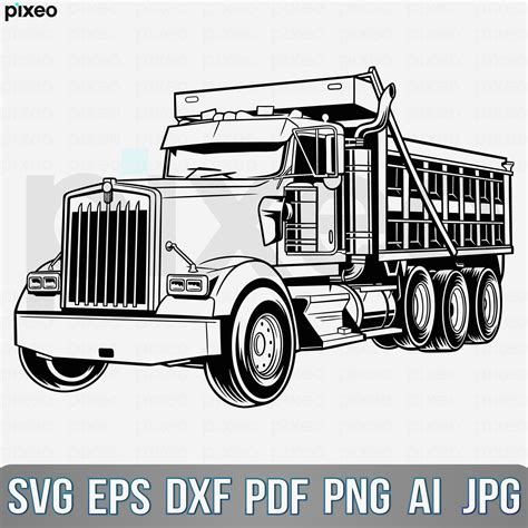 Dump Truck Svg Truck Svg Big Truck Clipart Truck Svg Truck - Etsy UK