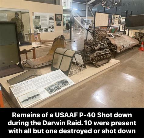 Remains Of A Usaaf P Shot Down During The Darwin Raid Were