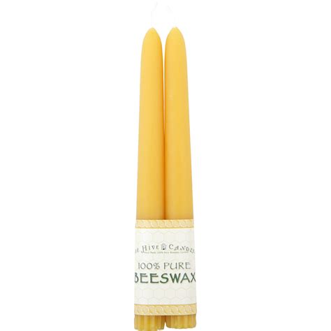 8 Beeswax Taper Candles BeeHiveCandles