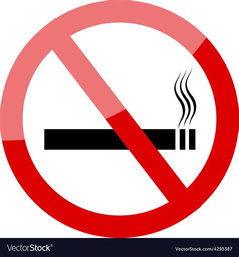 No smoking sign prohibited symbol Royalty Free Vector Image