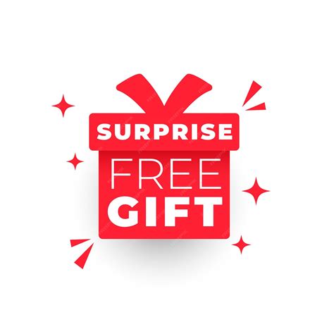 Free Vector | Surprise free gift service offer template with giftbox design