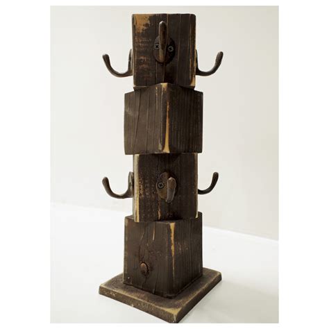 Wooden Mug Tree Display Rack 8 Cup Stand – AllBarnWood