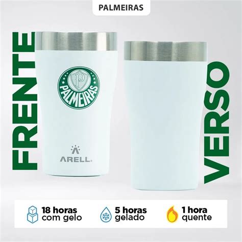 Copo Térmico Inox a Vácuo 500ml Oficial Palmeiras 02 Arell Arell RV