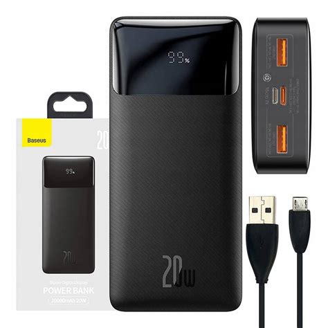 Baseus Pojemny Du Y Szybki Powerbank Mah Qc W Power Bank Usb A