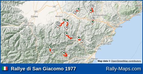 Streckenverlauf Rallye Di San Giacomo 1977 RallyeKarte De