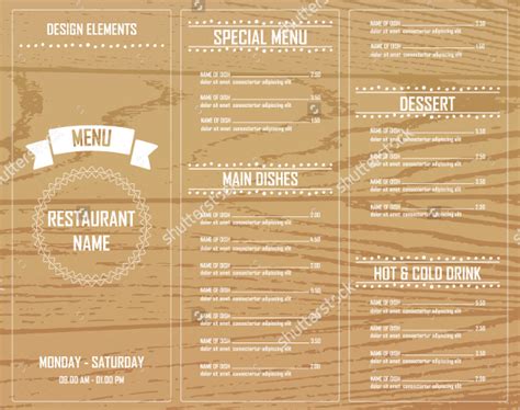 Cafe Menu Examples - 9+ Examples