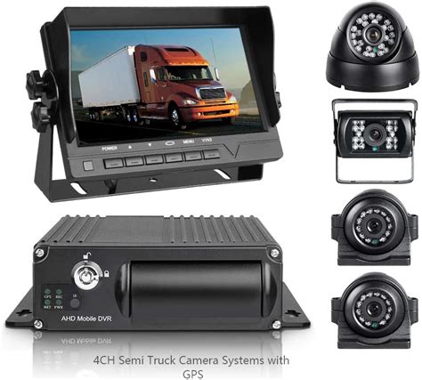 4CH GPS 4G Semi Truck Camera System with DVR and 9inch Monitor - China ...