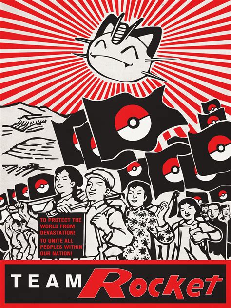 Pokemon Team Rocket Propaganda Poster Fantasy Etsy Ireland