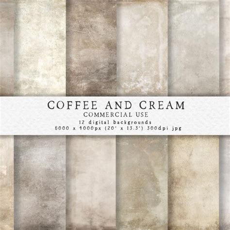 Coffee And Cream Fine Art Textures Cream Backgrounds Etsy