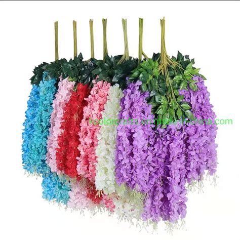 High Quality Silk Flower 110cm Artificial Wisteria Flower For Wedding