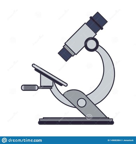 Cient Fico Da Ferramenta Do Microsc Pio Isolado Ilustra O Do Vetor