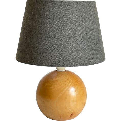 Lampe Vintage En Bois De H Tre En Forme De Boule