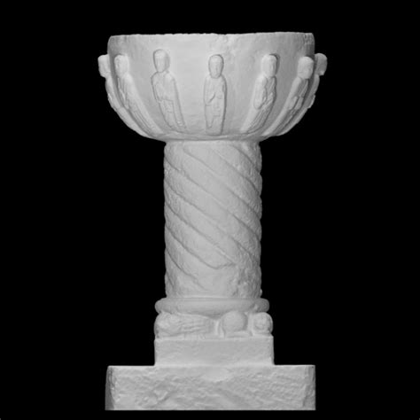 3d Printable Baptismal Font At Rochefort Church By Marchal Geoffrey