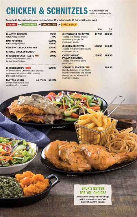 Menu At Grand Rapids Spur Steak Ranch Restaurant Durban Shop 67 Bluff