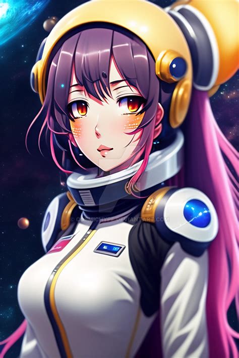 Space Girl Anime Digital Art Sci-Fi Style by CosmicHype on DeviantArt