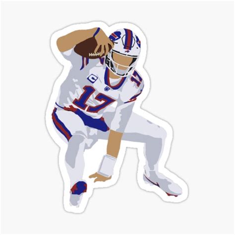 Josh Allen Leap Large Sticker Sticker For Sale By Christopherwalt