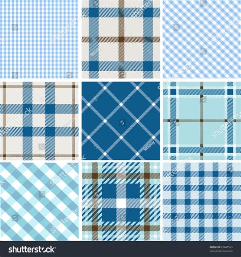 Set Of Plaid Patterns Stock Vector Illustration Shutterstock