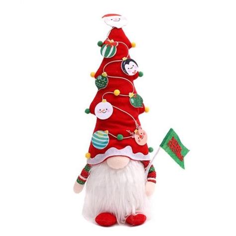 Gnomes de NoëL en Peluche Elfe PoupéE Sans Visage DéCorations de NoëL