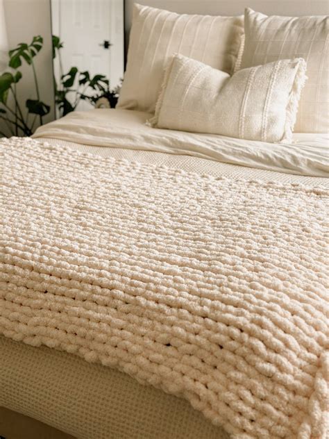 Chunky Knit Blanket Etsy