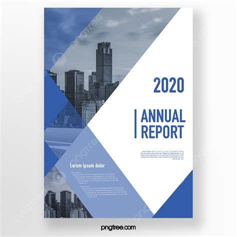 Blue Geometric Business Minimalist Company Annual Report Brochure Cover Template Download On Pngtree