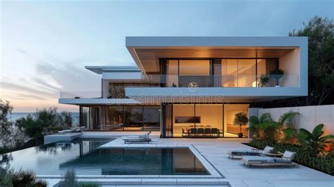 Architecture Modern Design, Concrete House Stock Image - Image of home, minimal: 305647181