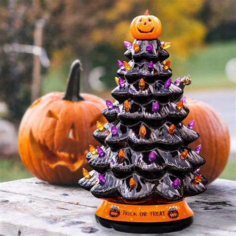 Halloween Colored lights Christmas Tree-Handcrafted and Hand Painted