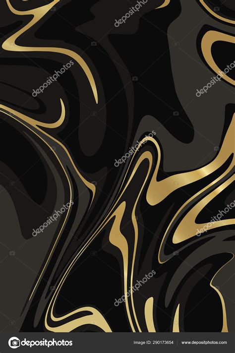 Marmor Schwarz Und Gold Textur Vektor Abstrakten Hintergrund A4