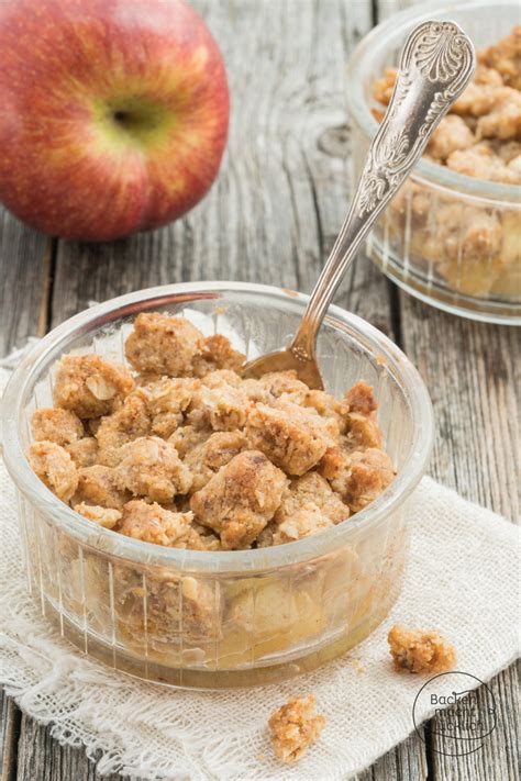 Apfel Crumble einfach schnell Backen macht glücklich