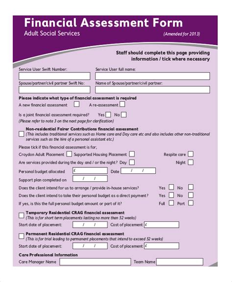 Free Sample Assessment Forms In Ms Word Pdf Excel Free Hot Nude