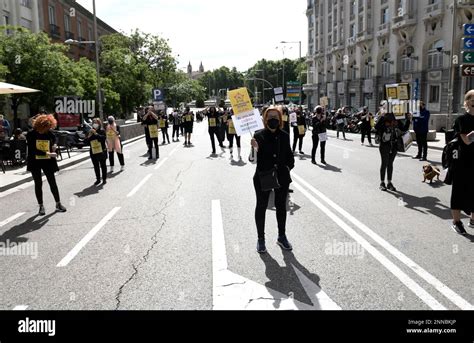 Groups Of People Demonstrate With Posters In A Demonstration Organized