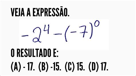 Aprenda A Resolver Uma Expressão Numérica Com Potências E Números Negativos Youtube