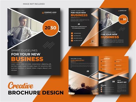 Premium Vector Corporate Bifold Brochure Template Design