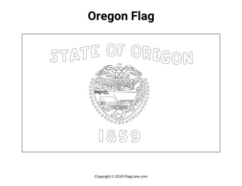 Free Oregon Flag Coloring Page