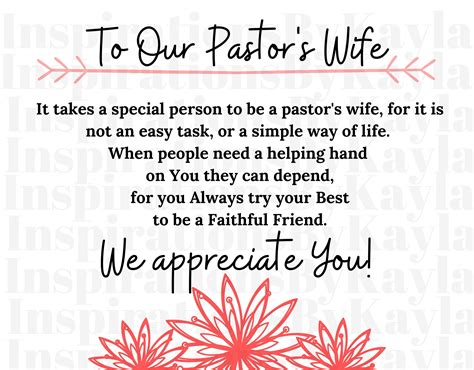 Pastor Wife Appreciation Quotes Pastor Quotes Appreciation Cards