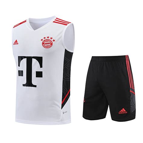 Offerte Kit Canotta Allenamento Pantaloncini Bayern Monaco Bianco