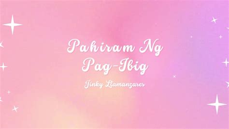 Jinky Llamanzares Pahiram Ng Pag Ibig Official Audio Youtube