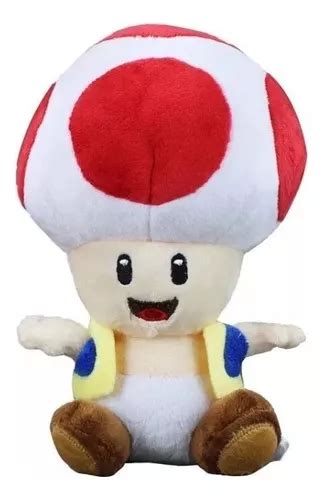 Peluche Toad Rojo De Cm Nintendo Mario Bros Env O Gratis Cuotas