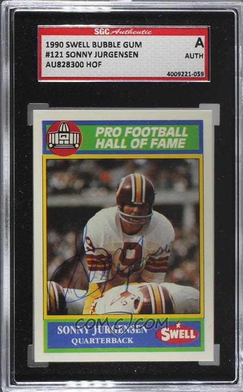 1990 Swell Pro Football Hall of Fame - [Base] #121 - Sonny Jurgensen ...