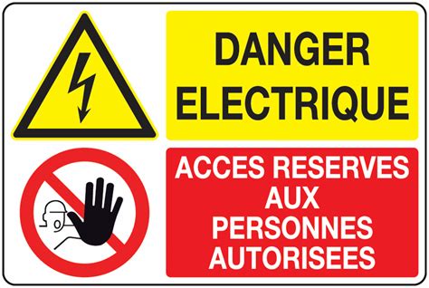 Panneau Pvc Signaux Associ S Danger Lectrique Signals