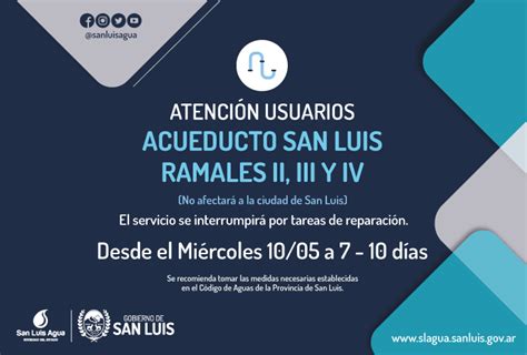 Ansl Detectaron Una Rotura En El Acueducto San Luis