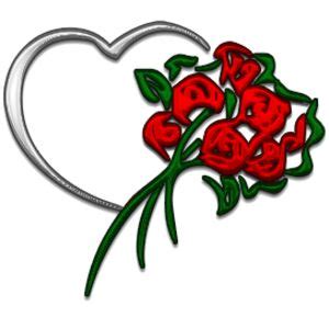 Heart And Flowers clip art | Vector flowers, Heart clip art, Flower ...