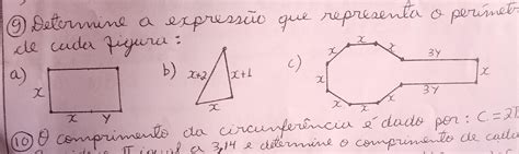 Determine A Expressão Que Representa O Perímetro De Cada Figura Abaixo