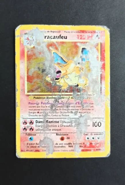 Pokemon Firecracker Card Holo Wizards Base Set Fr