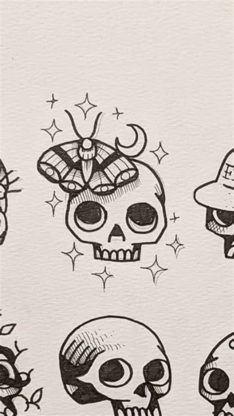 Pin By Emily Wyrick On Tattoos Weird Drawings Cute Tattoos Skull