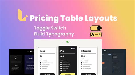 Pricing Tables With Toggle Switch Divi Layouts