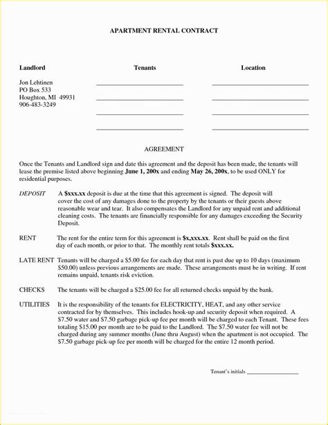 59 Free Apartment Lease Agreement Template Heritagechristiancollege